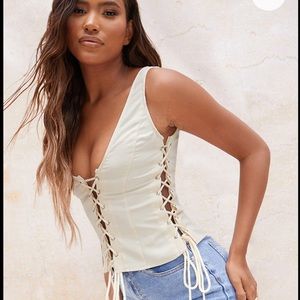 PrettyLittleThing Lace up Top